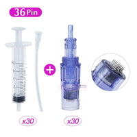 Micro Needles 30PCS and Syringe Tube 30 Pcs Cartridge  Only Fit on Hydra Injector Aqua Derma Pen