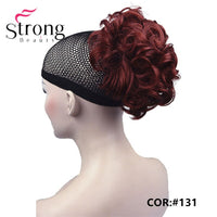 StrongBeauty Short Ponytail Hair Piece Extension Synthetic Hair Wavy Claw Clip in/on Hairpiece COLOUR CHOICES