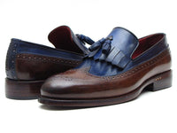 Paul Parkman Kiltie Tassel Loafer Dark Brown & Navy (ID#KT44BN)