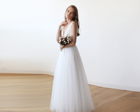 Original Ivory Sequins and Tulle Bridal Gown #1094