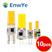 EnwYe LED G4 G9 Lamp Bulb AC/DC Dimming 12V 220V 3W 6W COB SMD LED Lighting Lights Replace Halogen Spotlight Chandelier