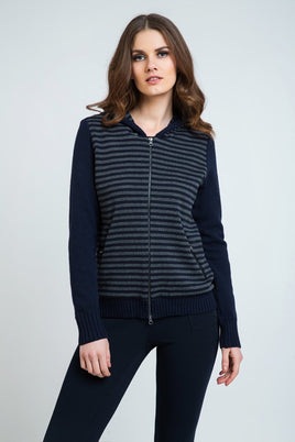 CONQUISTA FASHION - Original Hooded Striped Zip Jacket