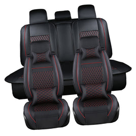 PU Leather Automotive Universal Car Seat Covers T-Shit Fit Seat Cover Accessories for Kia Aio Ford Focus 2 Lada Granta Toyota