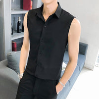 ERIC'S STORE - Original Summer Sleeveless Shirt Men Fashion 2024 Slim Fit Mens Casual Shirts Comfortable All Match Thin Men Shir