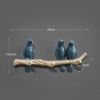 Wall Decorations Home Accessories Living Room Hanger Resin Bird Hanger Key Kitchen Coat Clothes Towel Hooks Hat Handbag Holder