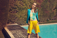 MENESTHO' - Original Silk Modal Yellow Harrem Shorts