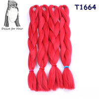 Desire for Hair 10packs Per Lot 24inch 100g Heat Resistant Synthetic Ombre Jumbo Braiding Box Hair Red Yellow Blue Green 4 Tone