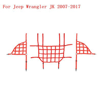 SHINEKA for Jeep Wrangler JK JL 2007-2020+ Car Trunk Roof Luggage Carrier Cargo Basket Trail Net for Wrangler JK JL Accesorries