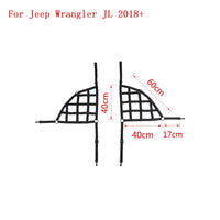 SHINEKA for Jeep Wrangler JK JL 2007-2020+ Car Trunk Roof Luggage Carrier Cargo Basket Trail Net for Wrangler JK JL Accesorries