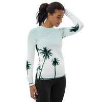 FIND YOUR COAST APPAREL - Original Women's Palm Tree Performance Rash Guard UPF 40+