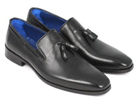 Paul Parkman Men's Tassel Loafer Black Leather Upper & Leather Sole (ID#5141-BLK)