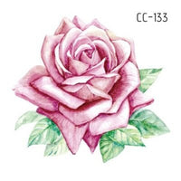 Mini Body Art Waterproof Temporary Tattoos for Women Flower Design Flash Tattoo Sticker CC6034