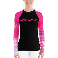 FIND YOUR COAST APPAREL - Original Women's Double Victory Sleeve Performance Rash Guard UPF 40+