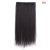 Original Synthetic Clip in Hair Extension Ombre Bayalage Long Straight Flase Hair Pieces for Women 24" 5clips One Piece 3/4 Head