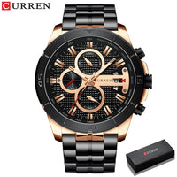 CURREN Business Men Watch Luxury Brand Stainless Steel Wrist Watch Chronograph Army Military Quartz Watches Relogio Masculino