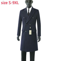 CHEN ZE JIA - Original 2024 New Arrival High Quality Autumn Wool Overcoat Double Breasted Coat Men Fashion Trend Casual Thick Super Large Size S-8xl9xl