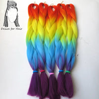 Desire for Hair 10packs Per Lot 24inch 100g Synthetic Braiding Hair Jumbo Braids 3 Tone Omber Blonde Lavender Color