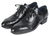 Paul Parkman Handmade Lace-Up Casual Shoes for Men Black (ID#84654-BLK)