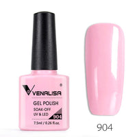 VENALISA - 10 Pcs Nail Enamel Gel Polish 7.5ml Base Coat No Wipe Long Wear Top Coat Full Coverage Color Nail Polish Lacquer Varnish