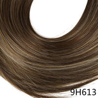 Original Synthetic Clip in Hair Extension Ombre Bayalage Long Straight Flase Hair Pieces for Women 24" 5clips One Piece 3/4 Head