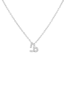 Original Diamond Zodiac Silver Necklace Capricorn