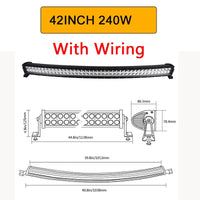 AUXTINGS - Original 21 32 42 50 52 Inch Curved Led Light Bar COMBO 120W 180W 240W 300W Dual Row Driving Offroad Car Truck 4x4 SUV ATV 12V