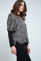 CONQUISTA FASHION - Original Sleeve Detail Print Top