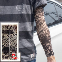 1pc Hot Sale Tattoo Sleeve  Styles Elastic Fake 100%nylon Arm Stocking Beloved Girl Buddha Wolf Dragon Design Halloween Cool Men