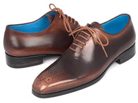 Paul Parkman Men's Camel & Brown Wholecut Oxfords (ID#KR254CML)