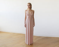 BLUSHFASHION - Original Round Neckline Pink Lace Dress #1147