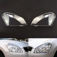 YJWAUTO - Original Headlamp Lens for Nissan Qashqai 2008~2015 Headlight Cover Car Light Glass Replacement Auto Shell Projector Lens