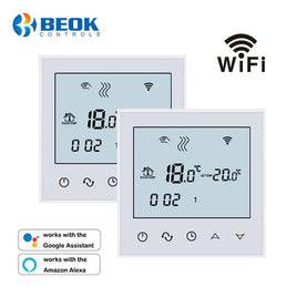 2 Pcs/Pack Thermostat Temperature Controller for Warm Floor Wifi Remote Control Weekly Programmable