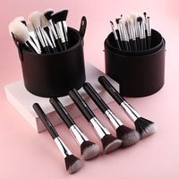 BEILI 25/30/42 Pieces Complete Professional Makeup Brushes Set  Eye Shadow Foundation Powder Natural Goat Synthetic Hair Black