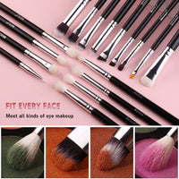 BEILI 25/30/42 Pieces Complete Professional Makeup Brushes Set  Eye Shadow Foundation Powder Natural Goat Synthetic Hair Black