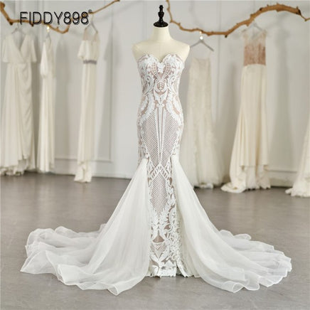 FIDDY898 - Original Sweeheart Mermaid Wedding Dresses Special Sequin Lace Bridal Gowns Sexy Trumpet Wedding Gown Vestido de Novia DIGITAL OFFICE ELECTRONIC