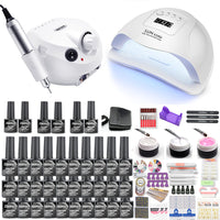 Manicure Set 40/30/20 Colors Gel Nail Polish Set With Nail drill Machine LED Nail lamp Dryer Manicure Nail Kit Nail Set Art Tool