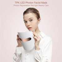 CkeyiN LED Facial Mask Photon Acne Treatment Skin Rejuvenation LED Face Mask Therapy Anti Wrinkle Skin Tightening Jade Roller 48