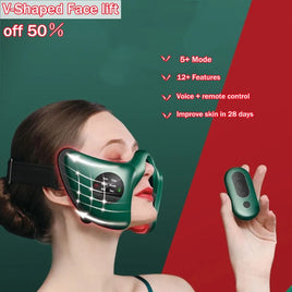 V-shaped Facial Massager Lift and Tighten Masseter Muscles Mandibular Weight Loss Instrument Face Care Phototherapy Masajeador