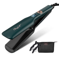 CkeyiN 12 Gears Temperature Adjustable Flat Iron Ceramic Electric Hair Straightener Fast Heating Straightening Iron with Lock