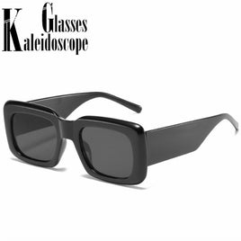 KALEIDOSCOPE GLASSES - Original Vitange Square Sunglasses Women Men Fashion Wide legs Blue Yellow Sun Glasses Female Retro Black Shades Mirror UV400 Eyeglasses