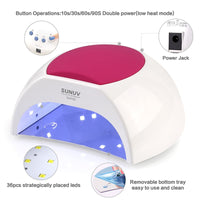 SUN2C LED Nail Lamp for Manicure 48W Nail Dryer Machine UV Lamp For Curing UV Gel Nail Polish With Motion sensing LCD Display