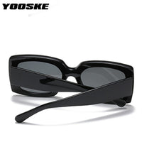 YOOSKE Oversized Sunglasses Women Men Vintage Wide legs Square Sun Glasses Fashion camouflage Leopard Black Eyeglasses UV400