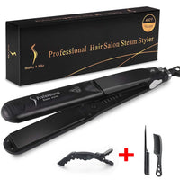 Steam Hair Straightener Ceramic Vapor Hair Curler Salon hair Flat Iron Hair Straightening Iron Curler Styler Hair Styling Tool