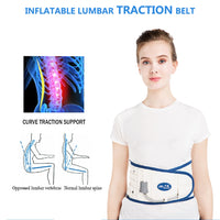 Physio Decompression Back Belt Brace Back Pain Lower Lumbar Support Back Massage Inflatable Traction Device for Pain Relief