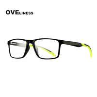 OVELINESS - Original TR90 glasses frame men myopia Prescription computer spectacle frames women Ultra light square eyeglasses frames for men eyewear