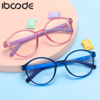 IBOODE - Original New Baby Anti Blue Light Glasses Children Soft Eyeglasses Kids Computer Goggle Boys Girls Plain Mirror Eyewear Spectacle