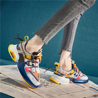 Original NEWDISCVRY Women&#39;s Flat Sneakers 2020 Fashion Brand Breathable Women Shoes Casual Comfortable Chic Woman Chunky Sneakers