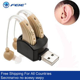 S-109s Double BET Hearing Aid Rechargeable Sound Amplifier Volume Adjustable Wireless Hearing Aids Device Audifonos Para Sordera