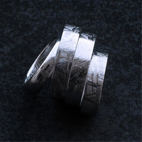 Original Genuine Natural Gibeon Iron Meteorite Fashion Ring Silver Plated Jewelry Wedding Rings Women Men Size 6 7 8 9 10 11 12 AAAAA