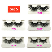 Resuable Mink Eyelashes 25mm Fluffy Lashes Wholesale Long Fake False Full Strip Eye Lashes In Bulk Vendor Supplier 10 Pairs